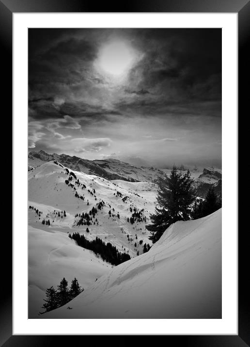 Les Gets Portes Du Soleil French Alps France Framed Mounted Print by Andy Evans Photos