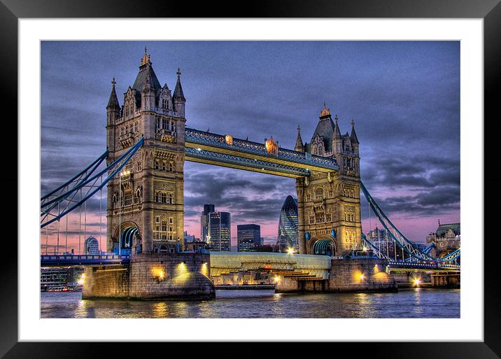 Tower Bridge And The City Framed Mounted Print by Colin Williams Photography