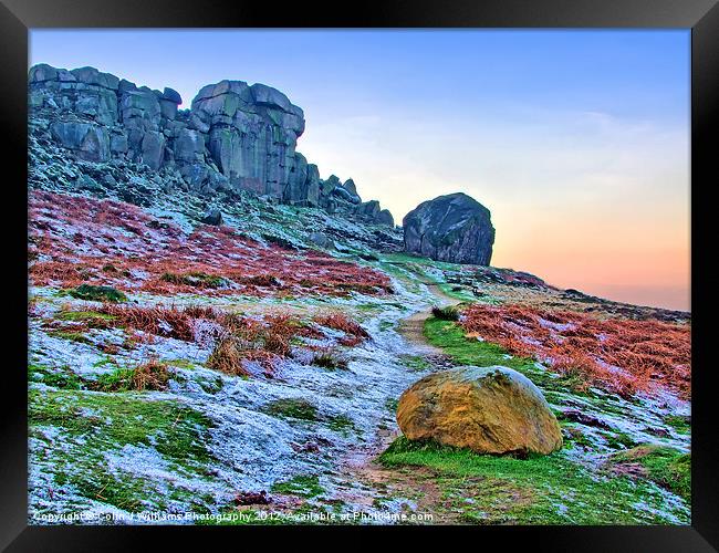 Cow And Calf Rocks Ilkley Framed Print by Colin Williams Photography