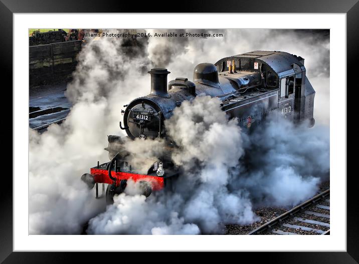 41312 Raises Steam 1 Framed Mounted Print by Colin Williams Photography