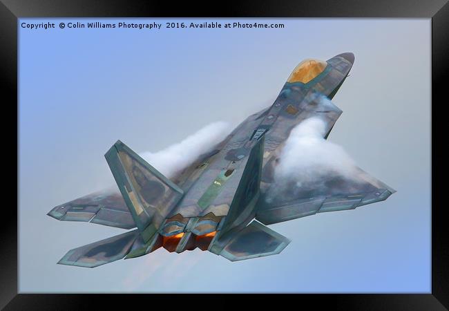 F22A Raptor RIAT 2016 - 1 Framed Print by Colin Williams Photography