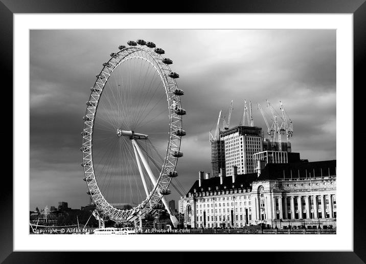 The London Eye   Framed Mounted Print by Aidan Moran