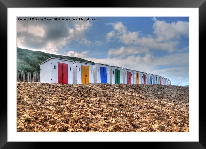 Woolacombe beach Framed Mounted Print by Diana Mower