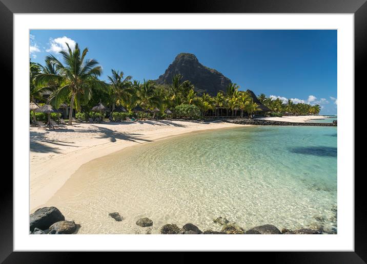 Le Morne Mauritius Framed Mounted Print by peter schickert