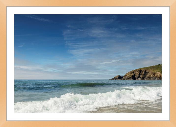 Praa Sands Beach Cornwall Framed Mounted Print by Jonathan Thirkell