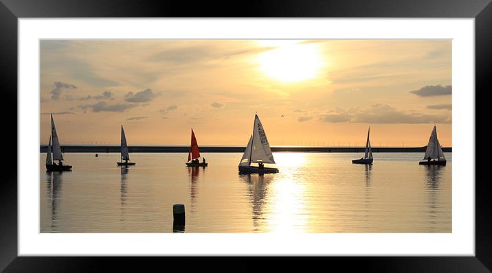 Sailing boats in West Kirby Framed Mounted Print by Paul Farrell Photography