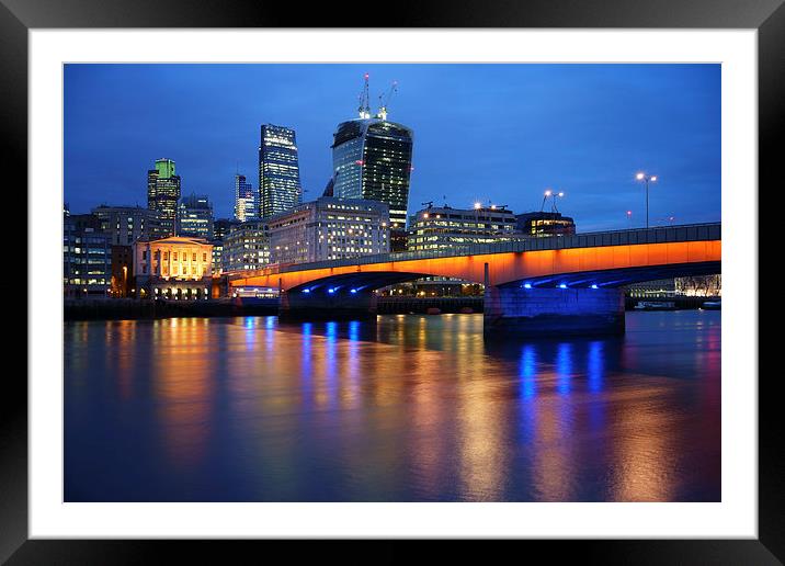 London Bridge Reflections Framed Mounted Print by Darren Galpin