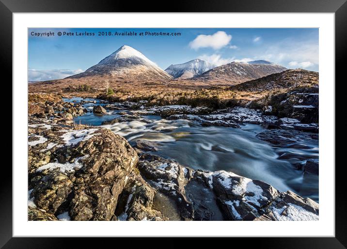Glamaig and Marsco The Red Cuillin Framed Mounted Print by Pete Lawless