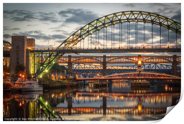 Evening on the Tyne  Print by Ray Pritchard