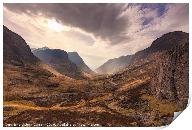 Majestic Scottish Highlands Print by John Carson