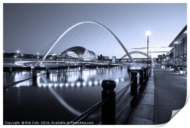 Newcastle-Gateshead Millennium Bridge, Tyne and We Print by Rob Cole