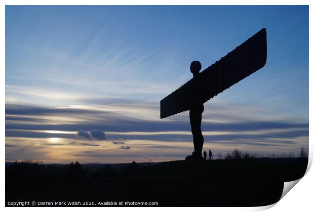Angel of the North 1 Print by Darren Mark Walsh