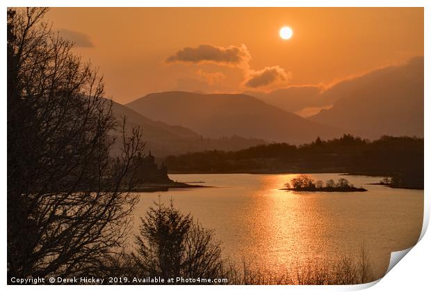 Sunrise over Loch Awe Print by Derek Hickey