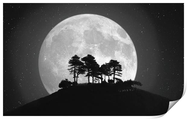 Colmer's Moon Print by David Neighbour
