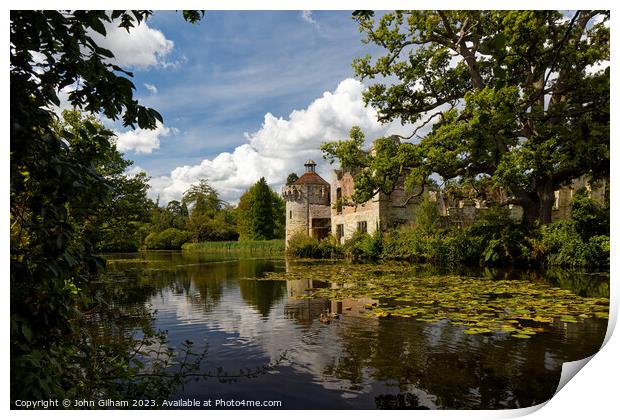 Scotney Castle a country house in Lamberhurst Kent England UK Print by John Gilham
