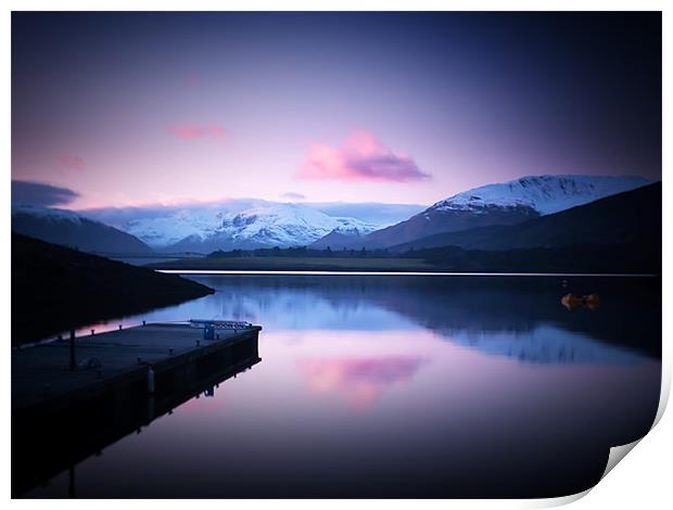 Dusk On Loch Leven Print by Aj’s Images