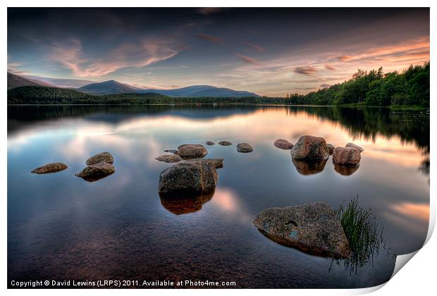 Loch Morlich - Sunset Print by David Lewins (LRPS)