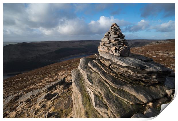 Fox Stone Cairn Print by James Grant