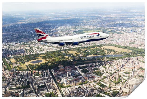 British Airways Boeing 747 Print by J Biggadike