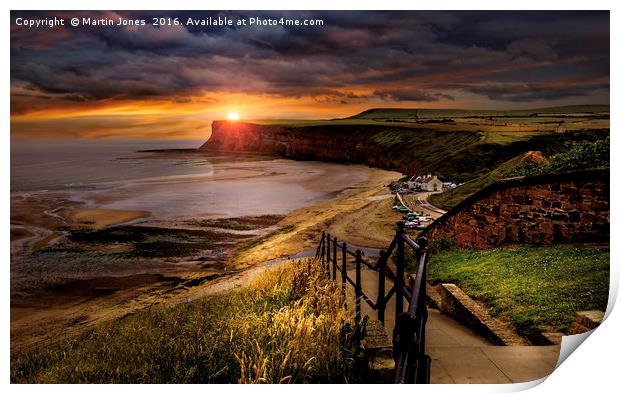 The Cliffs of Saltburn Print by K7 Photography