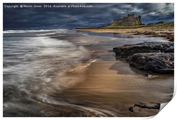 Majestic Bamburgh Castle Stands Proud Print by K7 Photography