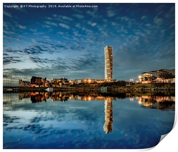 The Turning Torso - Swedens' Tallest Skyscraper Print by K7 Photography