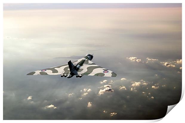 Vulcan over the Channel Print by Gary Eason