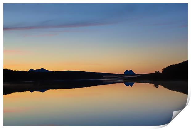 Suilven and Cul Mor Sunset Reflections Print by Derek Beattie