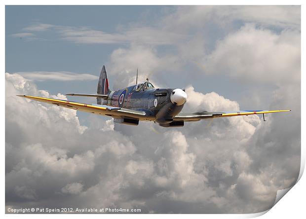 Spitfire - portrait of an icon Print by Pat Speirs